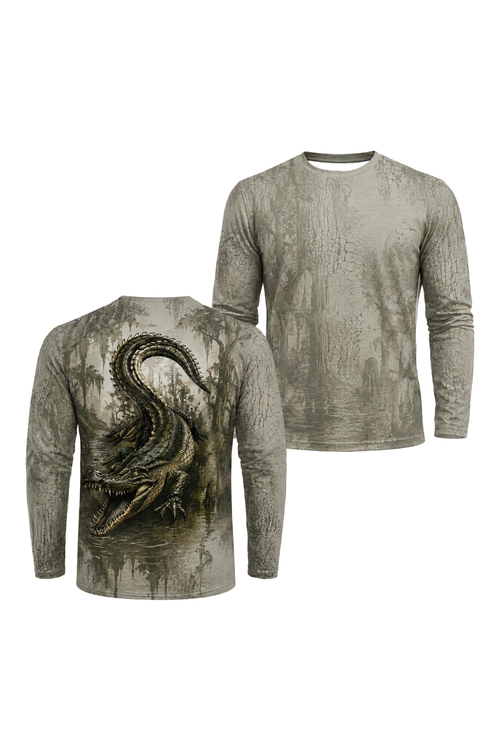 Performance Hunting Long Sleeve - Cypress Lurker Alligator - TBT225 image 1