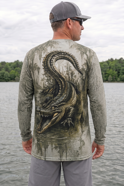 Performance Hunting Long Sleeve - Cypress Lurker Alligator - TBT225 image 2