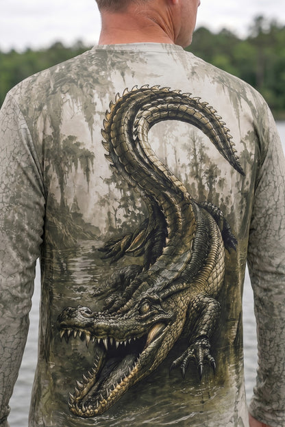 Performance Hunting Long Sleeve - Cypress Lurker Alligator - TBT225 image 4