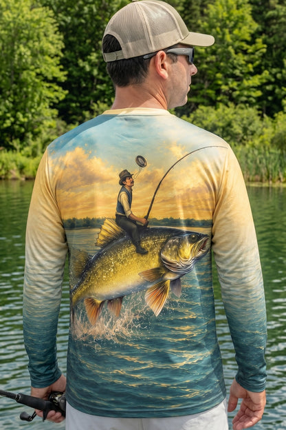 Performance Hunting Long Sleeve - Golden Ride Fishing - TBT151 lifestyle artwork side