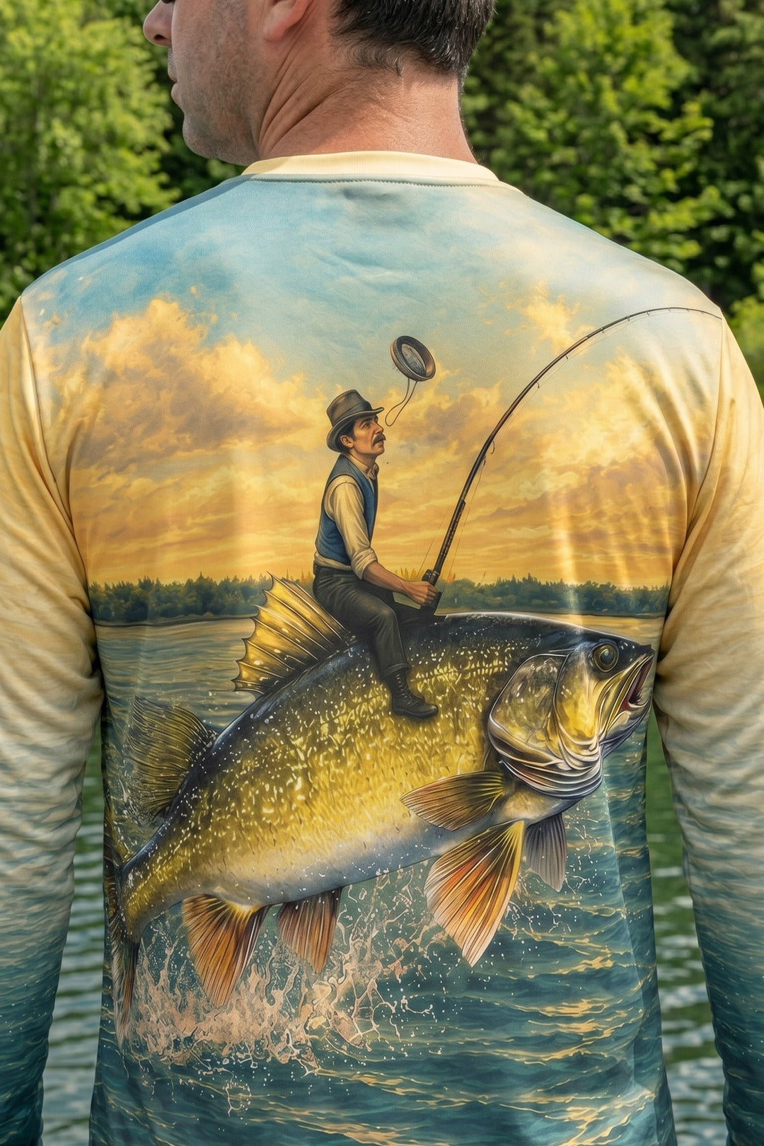 Performance Hunting Long Sleeve - Golden Ride Fishing - TBT151 lifestyle artwork zoom