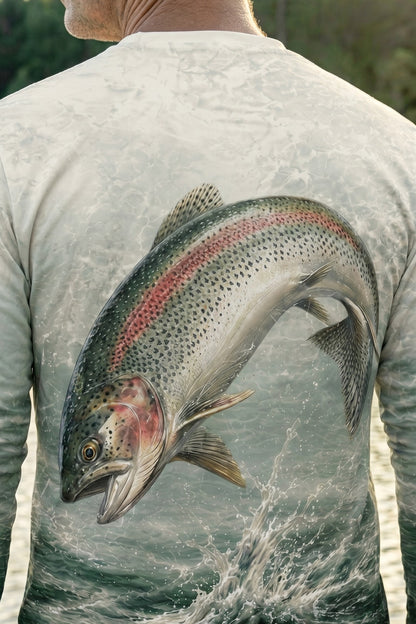 Performance Hunting Long Sleeve - Misty Rapids Trout - TBT145 lifestyle artwork zoom