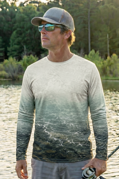 Performance Hunting Long Sleeve - Misty Rapids Trout - TBT145 lifestyle opposite side