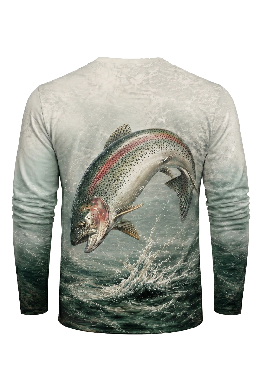 Performance Hunting Long Sleeve - Misty Rapids Trout - TBT145 mockup artwork side