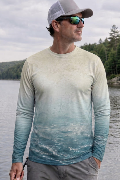 Performance Hunting Long Sleeve - Misty Rapids Trout - TBT146 lifestyle opposite side