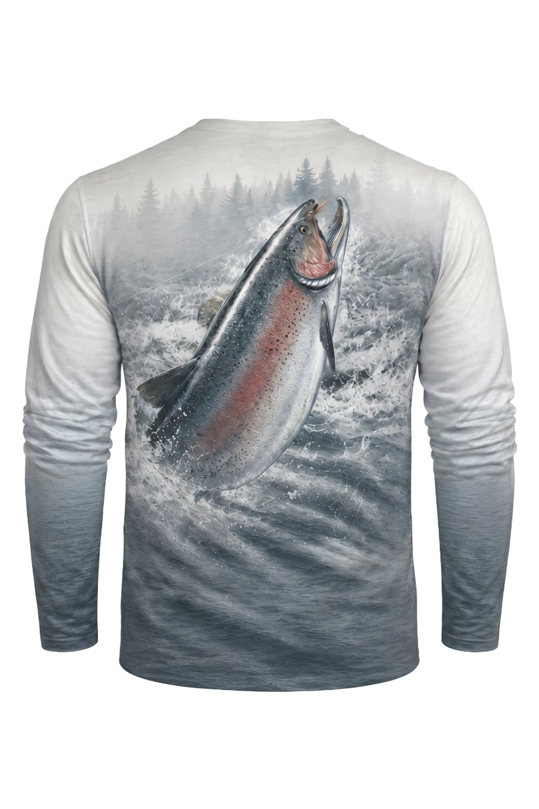 Performance Hunting Long Sleeve - Misty Rapids Trout - TBT148 mockup artwork side