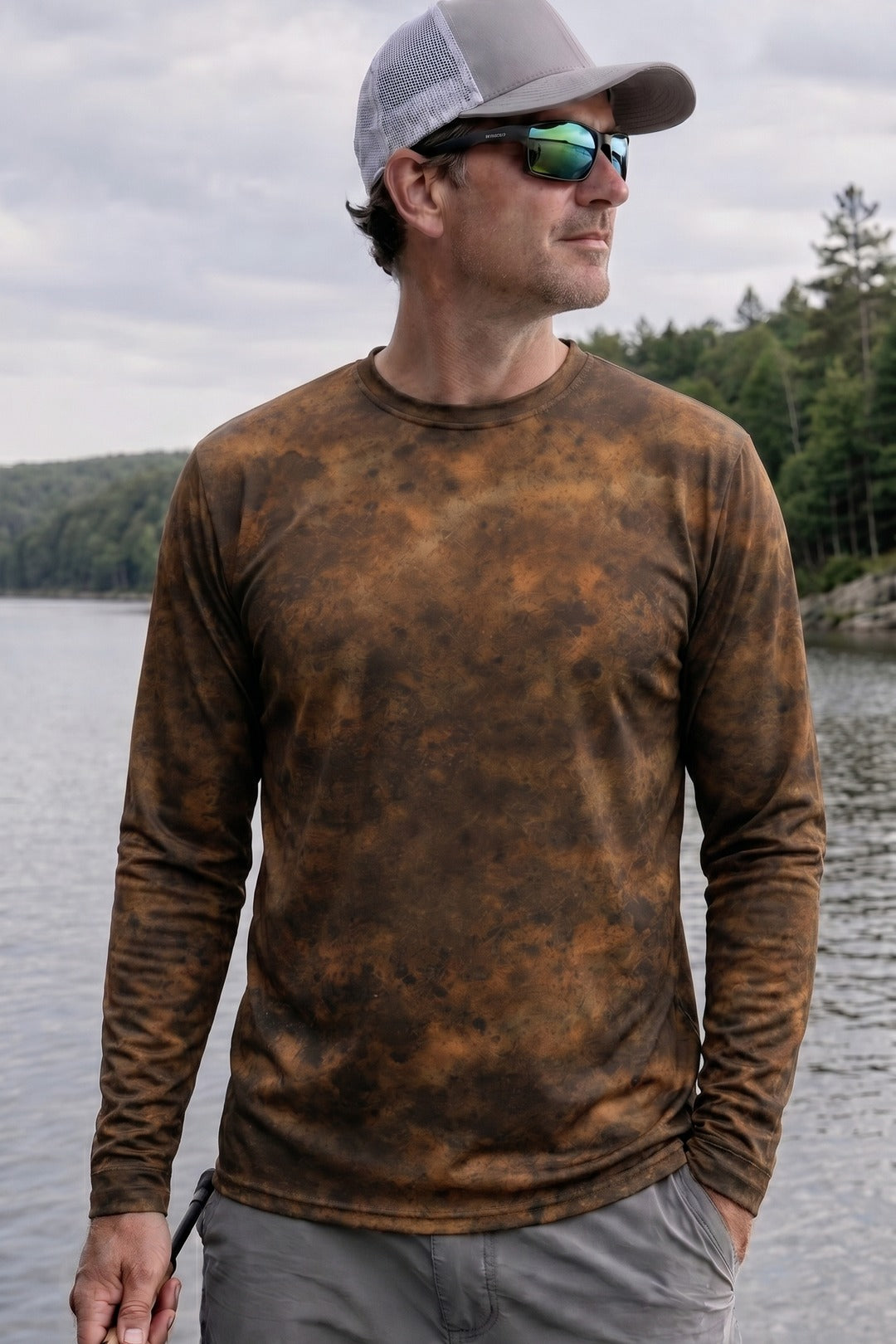 Performance Hunting Long Sleeve - Murky Mud Pike - TBT137 lifestyle opposite side