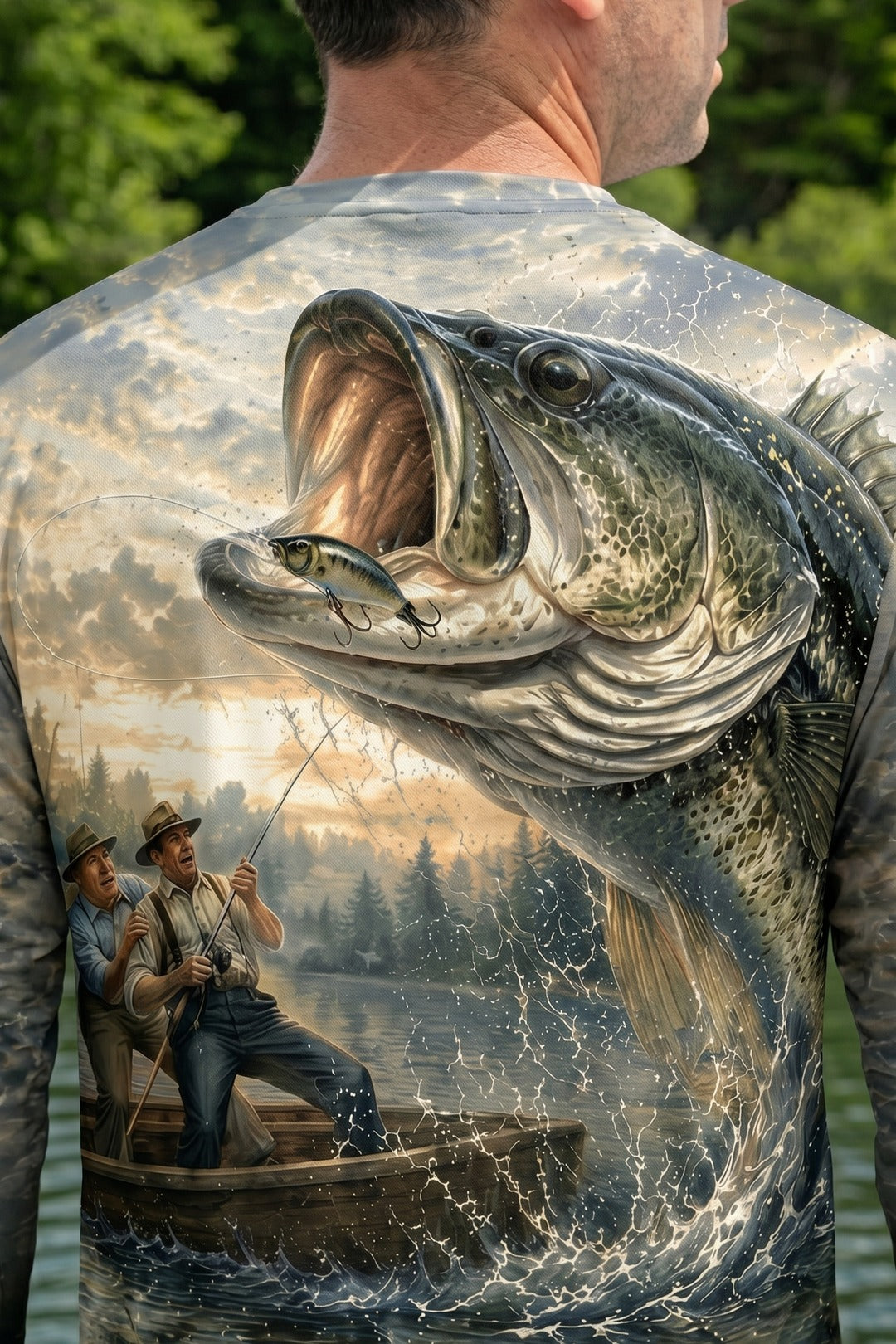 Performance Hunting Long Sleeve - Panic Marsh Bass - TBT152 lifestyle artwork zoom