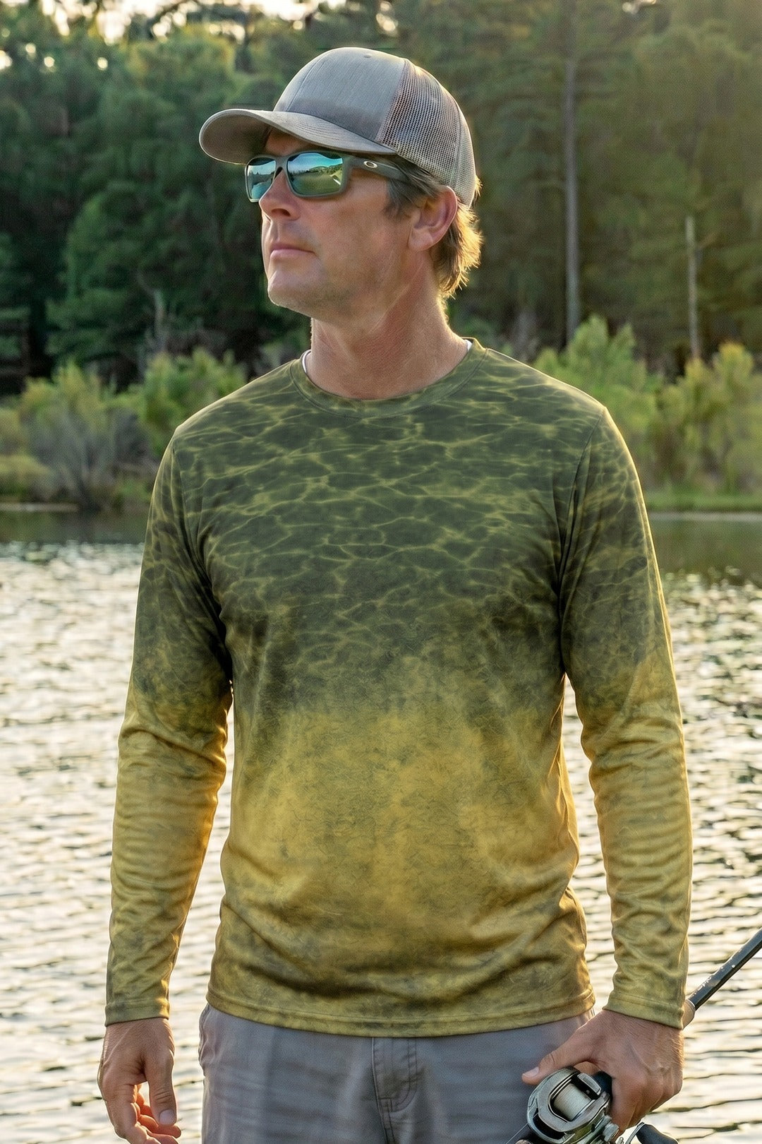 Performance Hunting Long Sleeve - Stillwater Frog Bass - TBT141 lifestyle opposite side