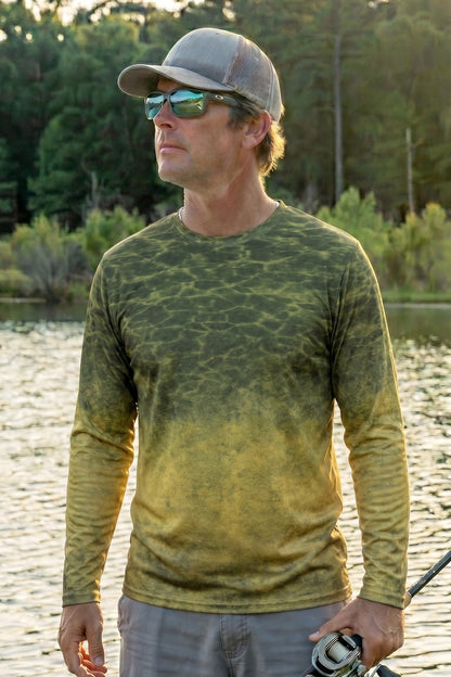 Performance Hunting Long Sleeve - Stillwater Frog Bass - TBT141 lifestyle opposite side
