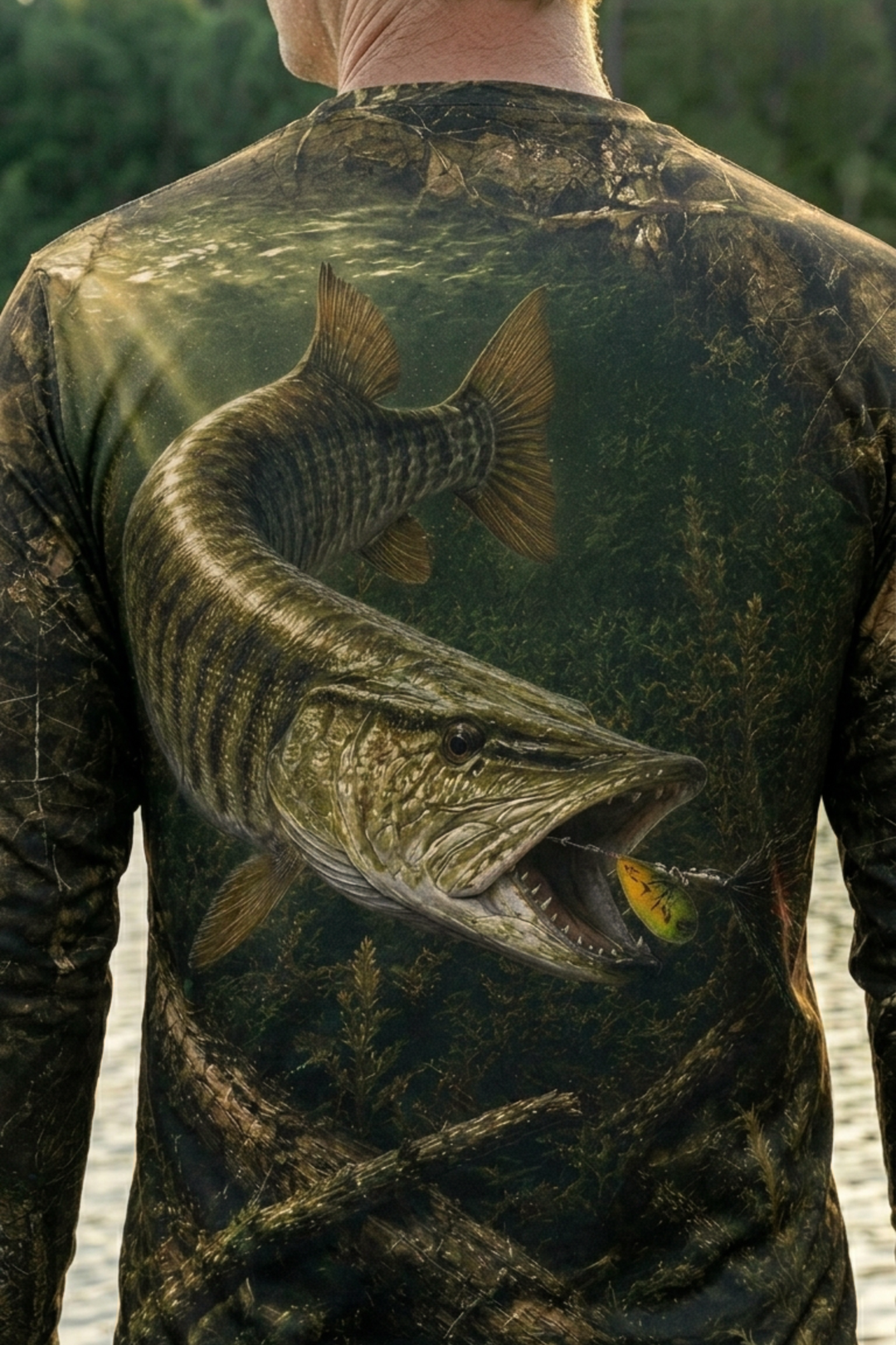 Performance Hunting Long Sleeve - Sunken Timber Musky - TBT142 lifestyle artwork zoom