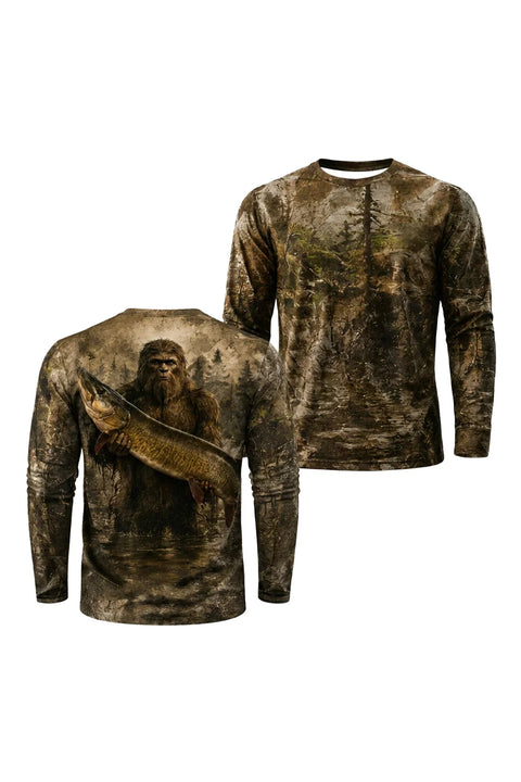 Performance Fishing Long Sleeve - Woodland Bigfoot Muskie - TBT221