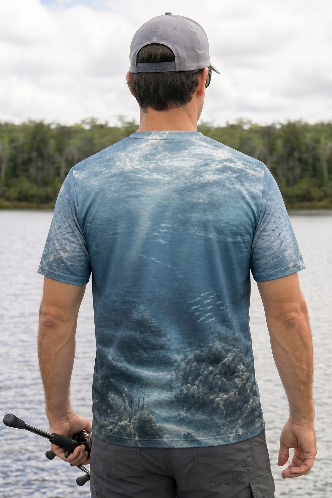 Pro Fishing Short Sleeve - Barracuda Shadow Strike - AOS03 lifestyle opposite side