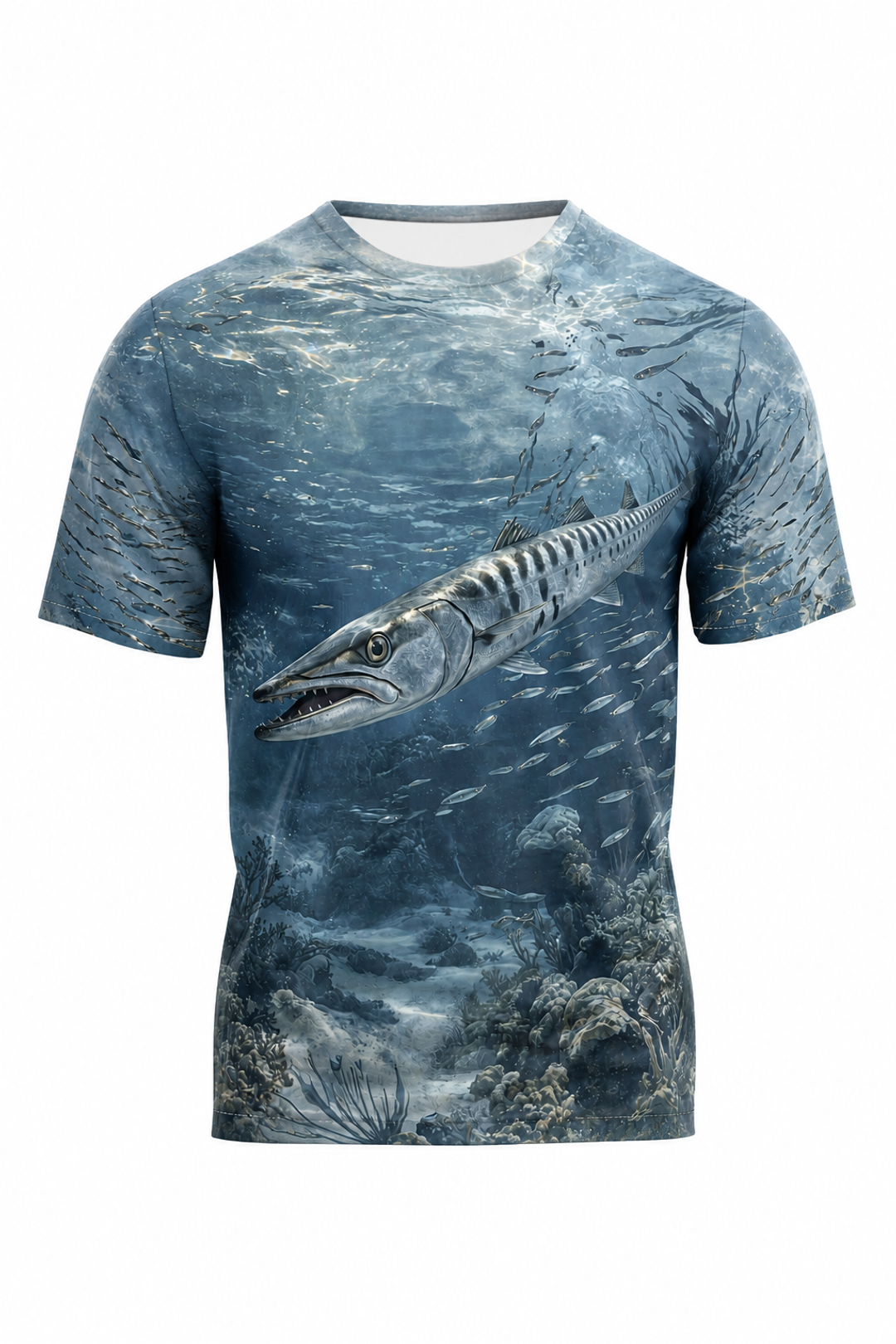 Pro Fishing Short Sleeve - Barracuda Shadow Strike - AOS03 mockup artwork side