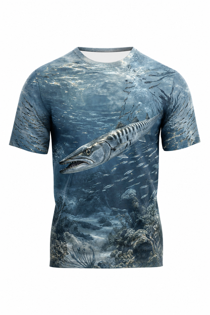 Pro Fishing Short Sleeve - Barracuda Shadow Strike - AOS03 mockup artwork side
