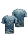 Pro Fishing Short Sleeve - Barracuda Shadow Strike - AOS03 two shirts front artwork