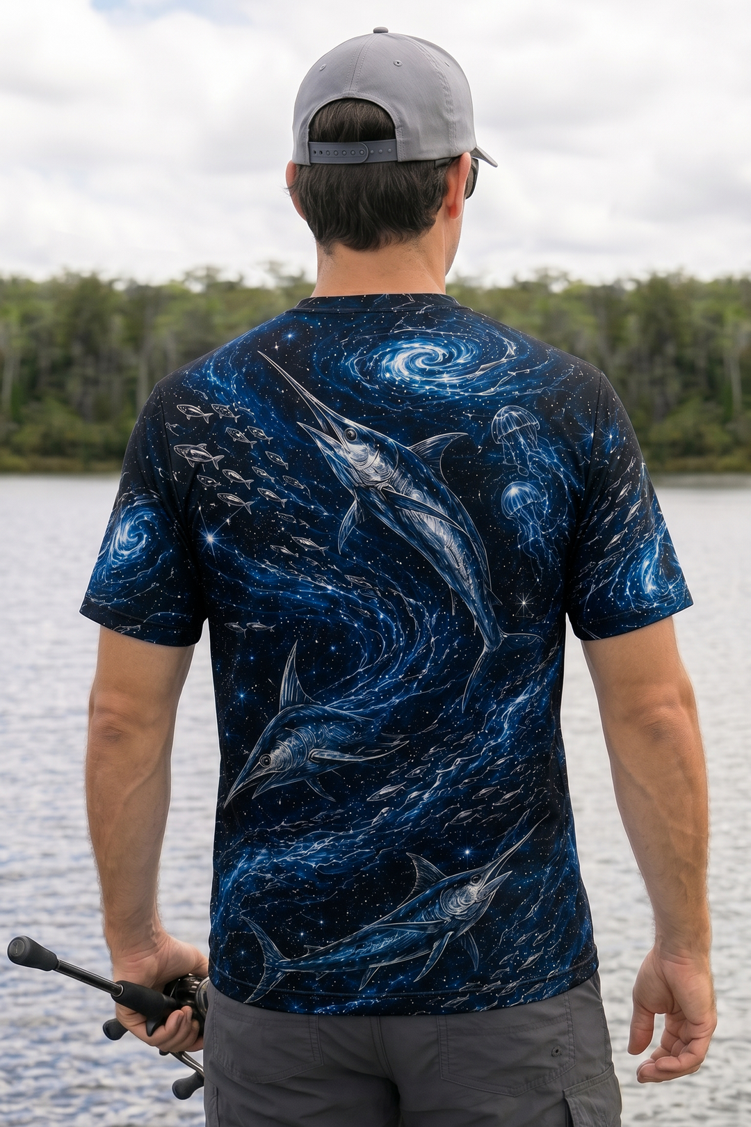 Pro Fishing Short Sleeve - Cosmic Billfish Vortex - AOS44 image 3