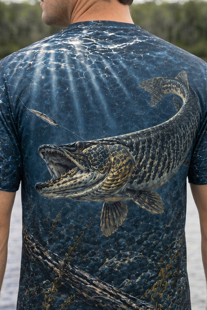 Pro Fishing Short Sleeve - Deep Dusk Muskie - TBT72 lifestyle artwork zoom