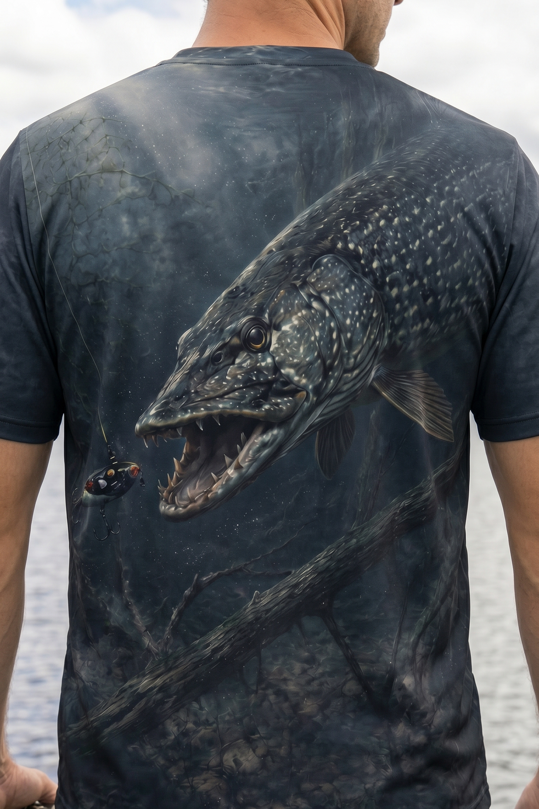 Pro Fishing Short Sleeve - Deep Strike Pike - AOS09 lifestyle artwork zoom
