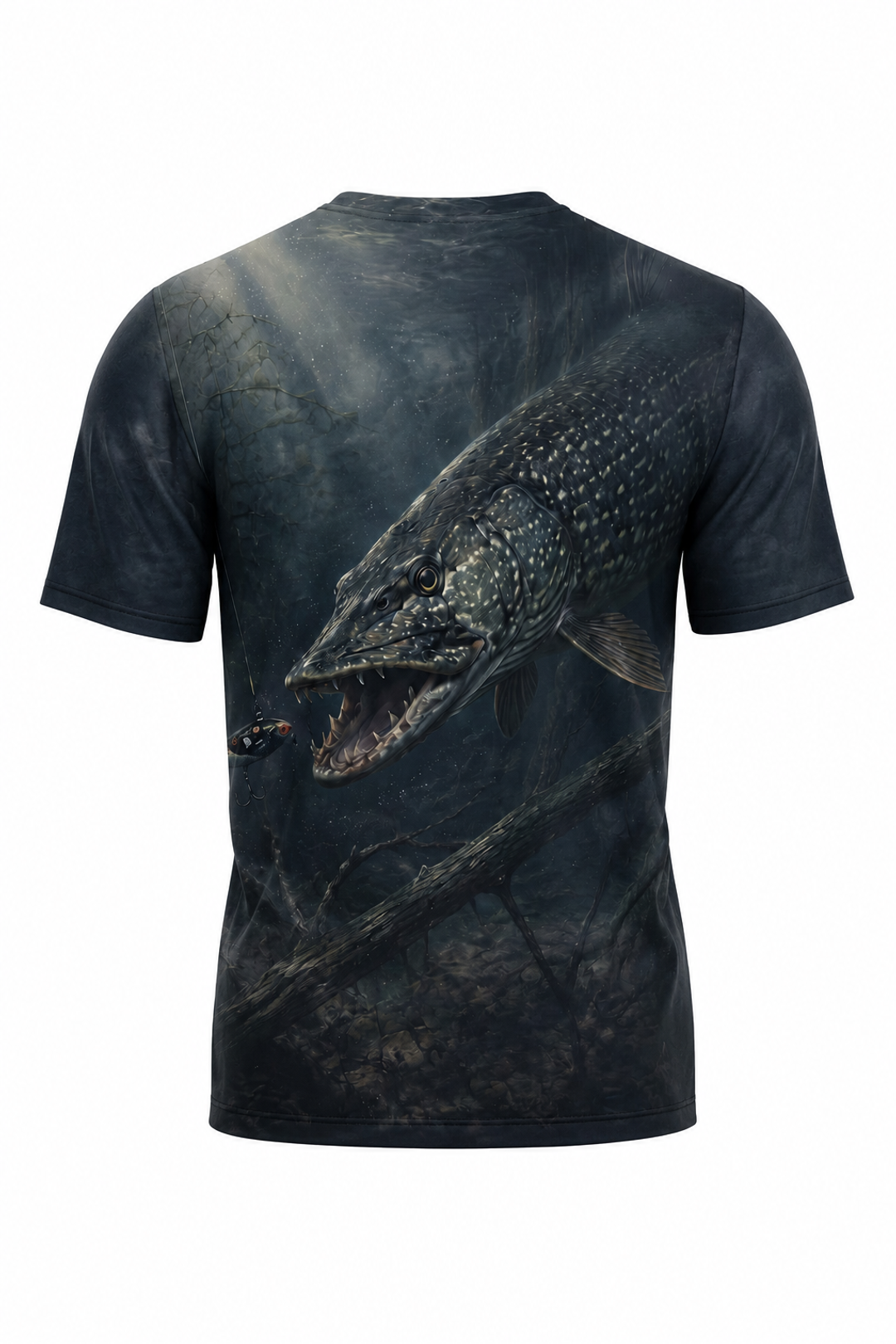 Pro Fishing Short Sleeve - Deep Strike Pike - AOS09 mockup artwork side