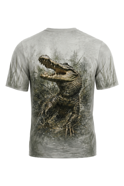 Pro Fishing Short Sleeve - Gator Marsh Breakout - AOS41 mockup artwork side