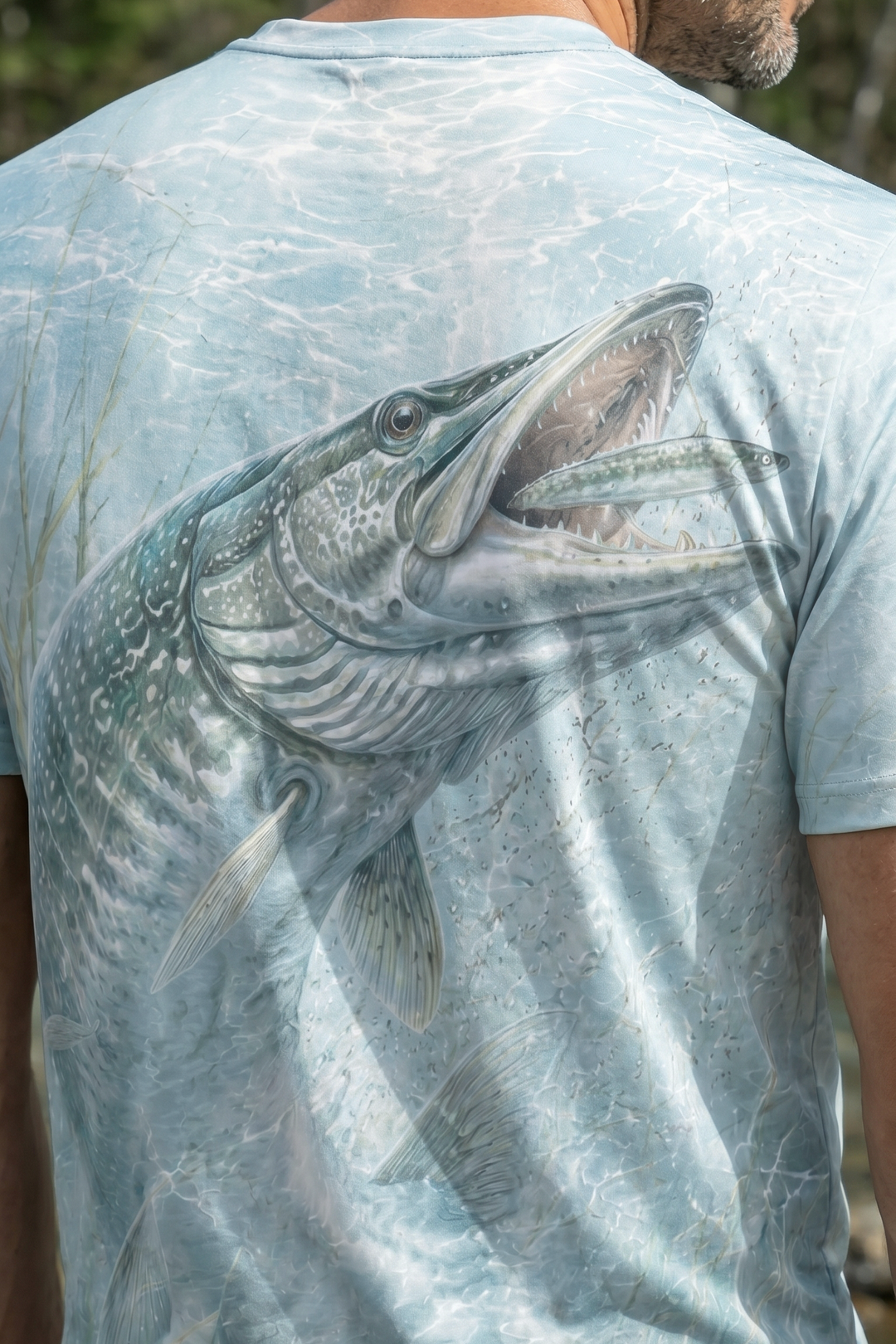 Pro Fishing Short Sleeve - Ghost Bay Musky - AOS02 lifestyle artwork zoom