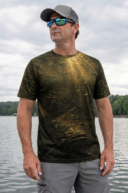 Pro Fishing Short Sleeve - Golden Mud Catfish Rise - AOS45 image 3
