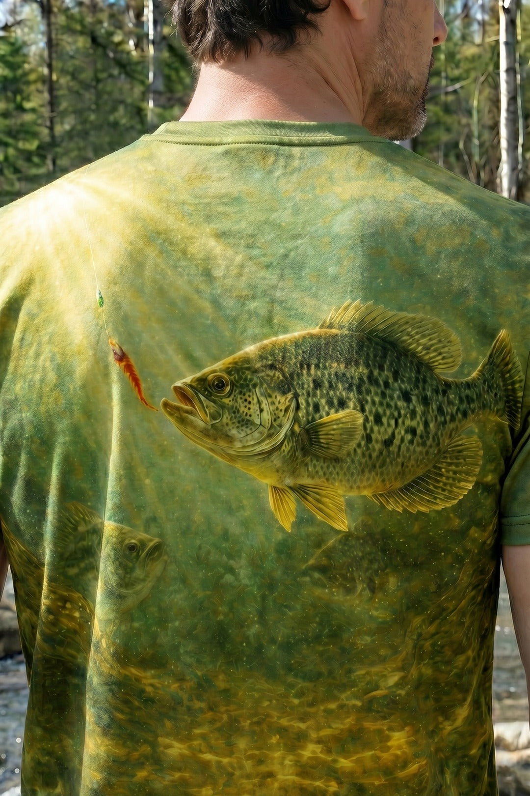 Pro Fishing Short Sleeve - Golden Timber Crappie - TBT49 lifestyle artwork zoom