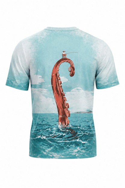 Pro Fishing Short Sleeve - Kraken Tide Gambit - AOS12 mockup artwork side