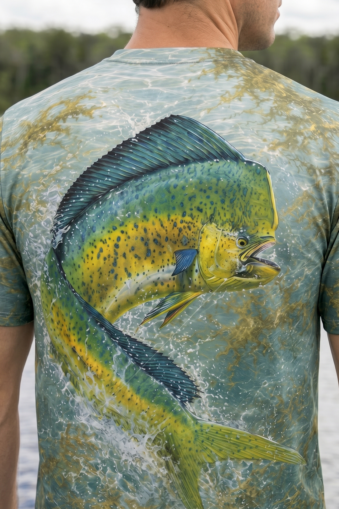 Pro Fishing Short Sleeve  - Mahi mahi Gold Rush - AOS16 lifestyle artwork zoom