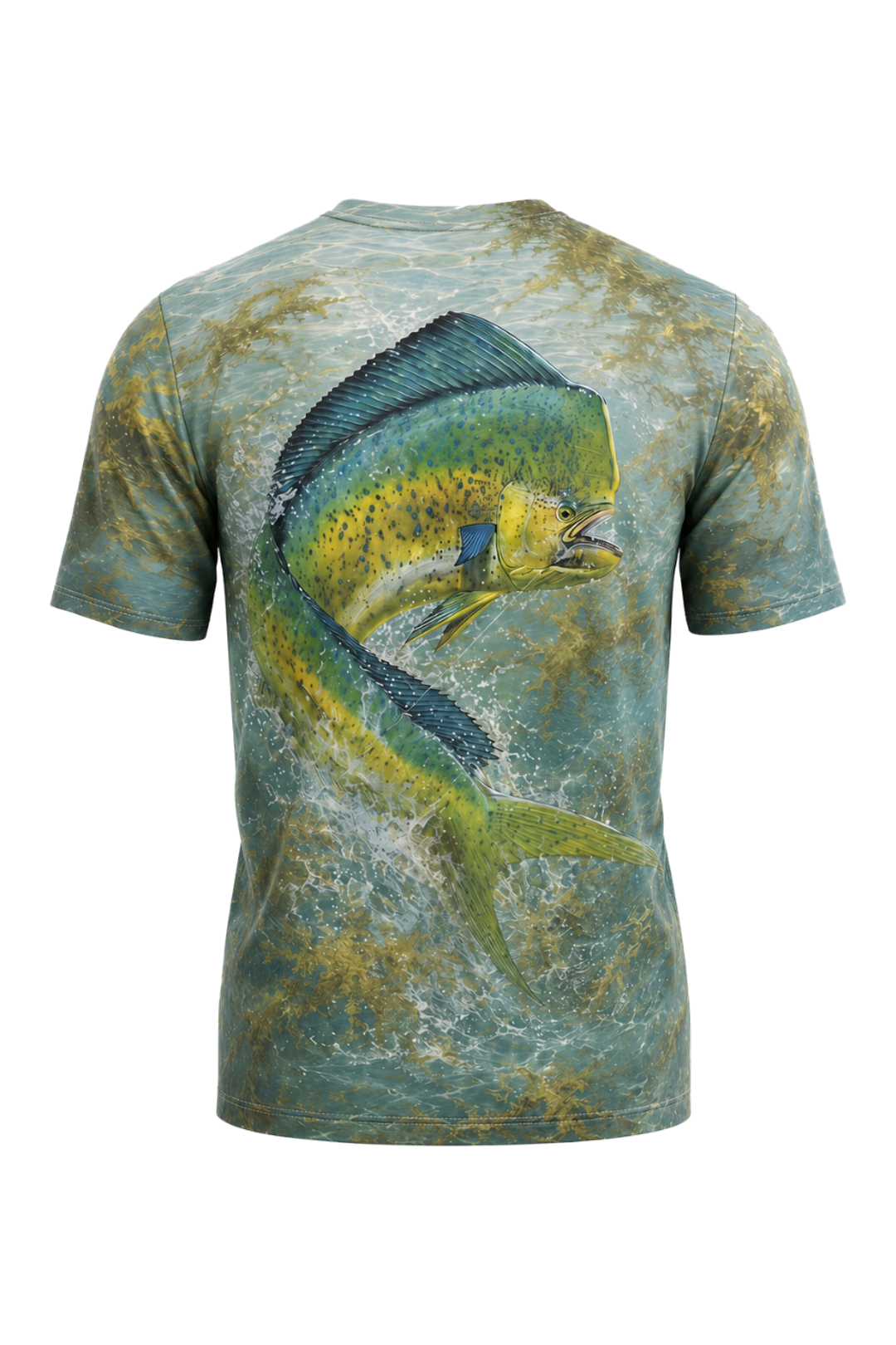 Pro Fishing Short Sleeve  - Mahi mahi Gold Rush - AOS16 mockup artwork side