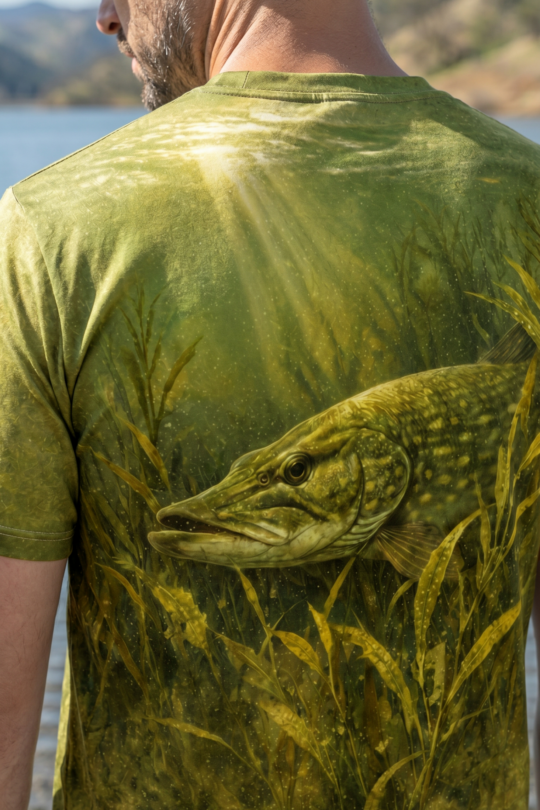 Pro Fishing Short Sleeve  - Marsh Pike Ambush - TBT57 lifestyle artwork zoom
