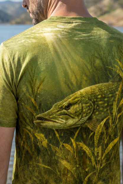 Pro Fishing Short Sleeve  - Marsh Pike Ambush - TBT57 lifestyle artwork zoom