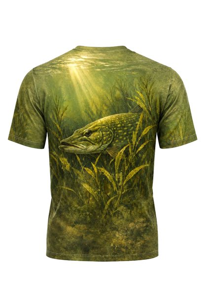 Pro Fishing Short Sleeve  - Marsh Pike Ambush - TBT57 mockup artwork side