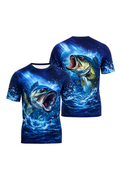 Pro Fishing Short Sleeve - Midnight Bass Surge - TBT55 two shirts front artwork