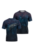Pro Fishing Short Sleeve - Midnight Depth Muskie - AOF42 two shirts front artwork
