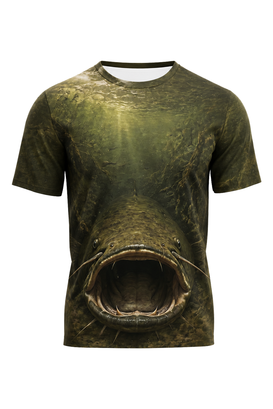 Pro Fishing Short Sleeve - Mudjaw Front Strike - AOS42 mockup artwork side