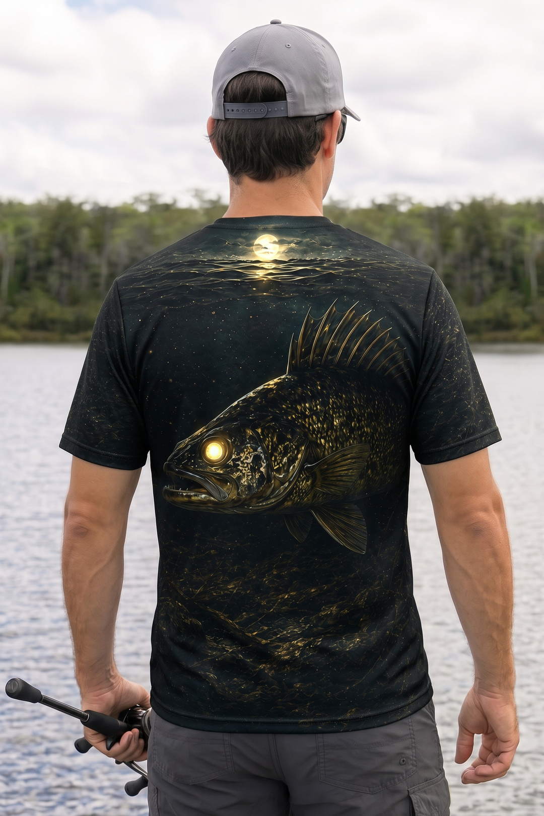 Pro Fishing Short Sleeve - Nightfall Timber Walleye - AOS63 image 2