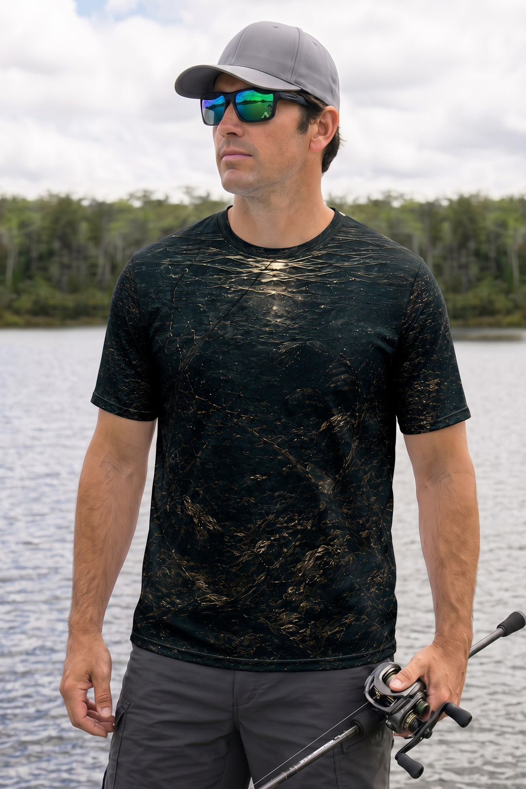 Pro Fishing Short Sleeve - Nightfall Timber Walleye - AOS63 image 3