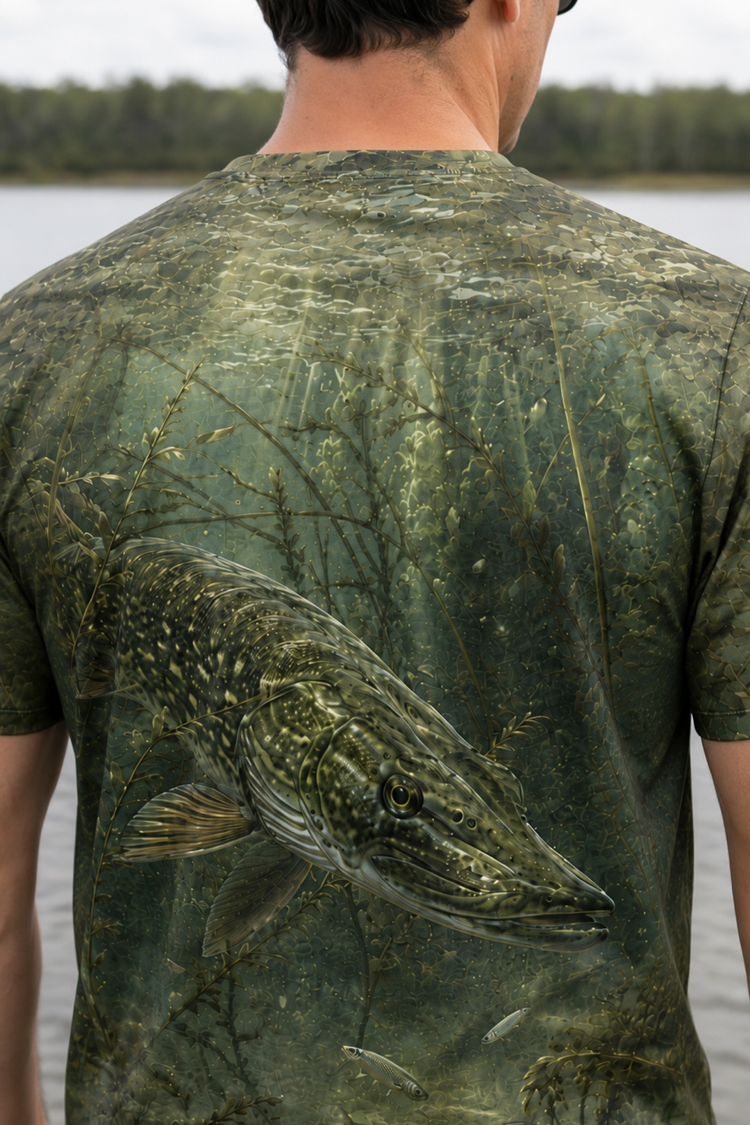 Pro Fishing Short Sleeve - Northern Pike V - AOS08 lifestyle artwork zoom