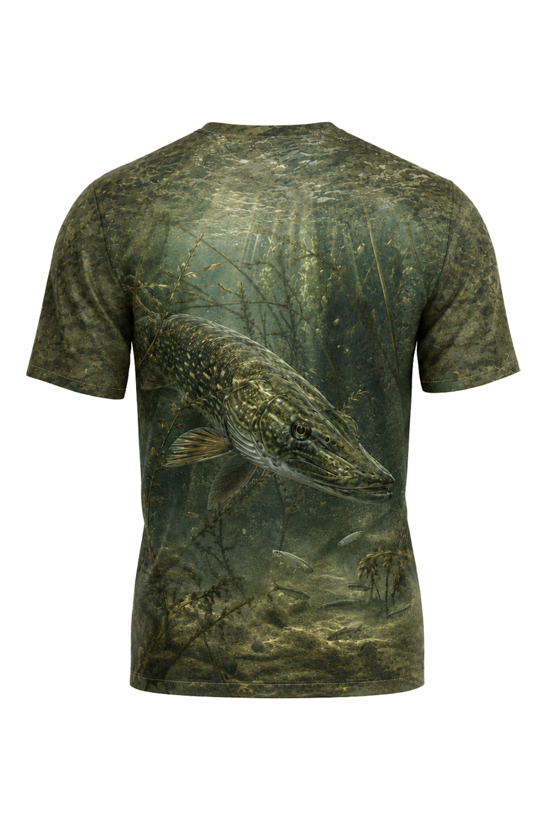 Pro Fishing Short Sleeve - Northern Pike V - AOS08 mockup artwork side