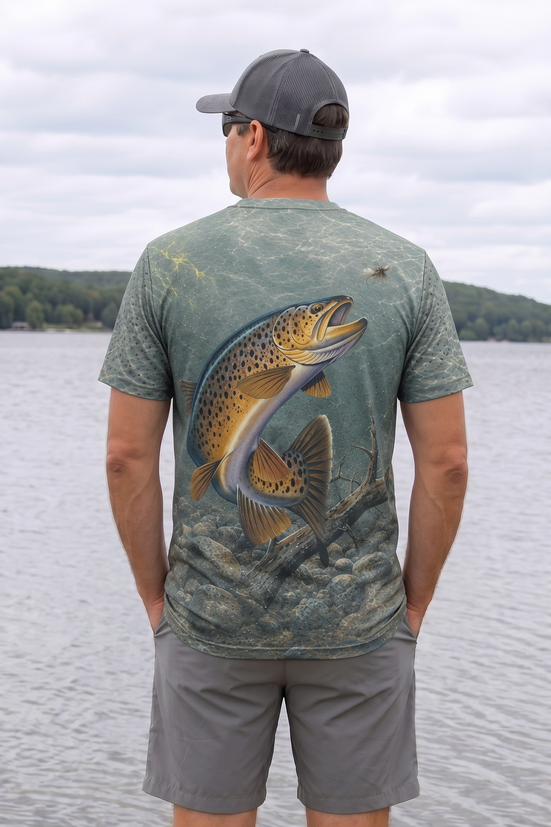 Pro Fishing Short Sleeve - Ozark Current Crown Brown - AOS61 image 2