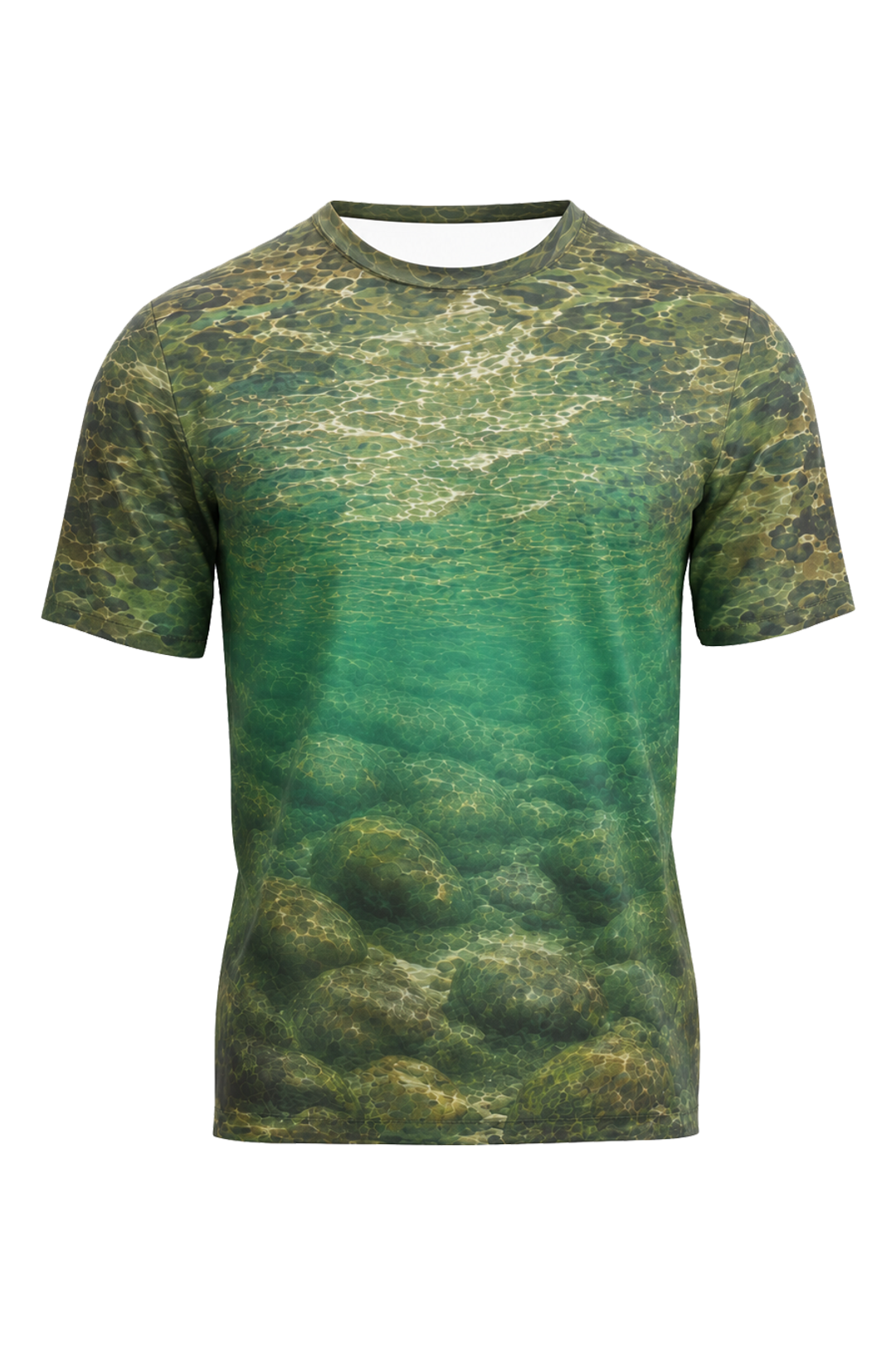 Pro Fishing Short Sleeve  - Rainbow Current Glide - AOS15 mockup opposite side