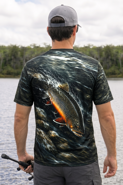Pro Fishing Short Sleeve - Rapids Brook Trout - AOS72 image 2