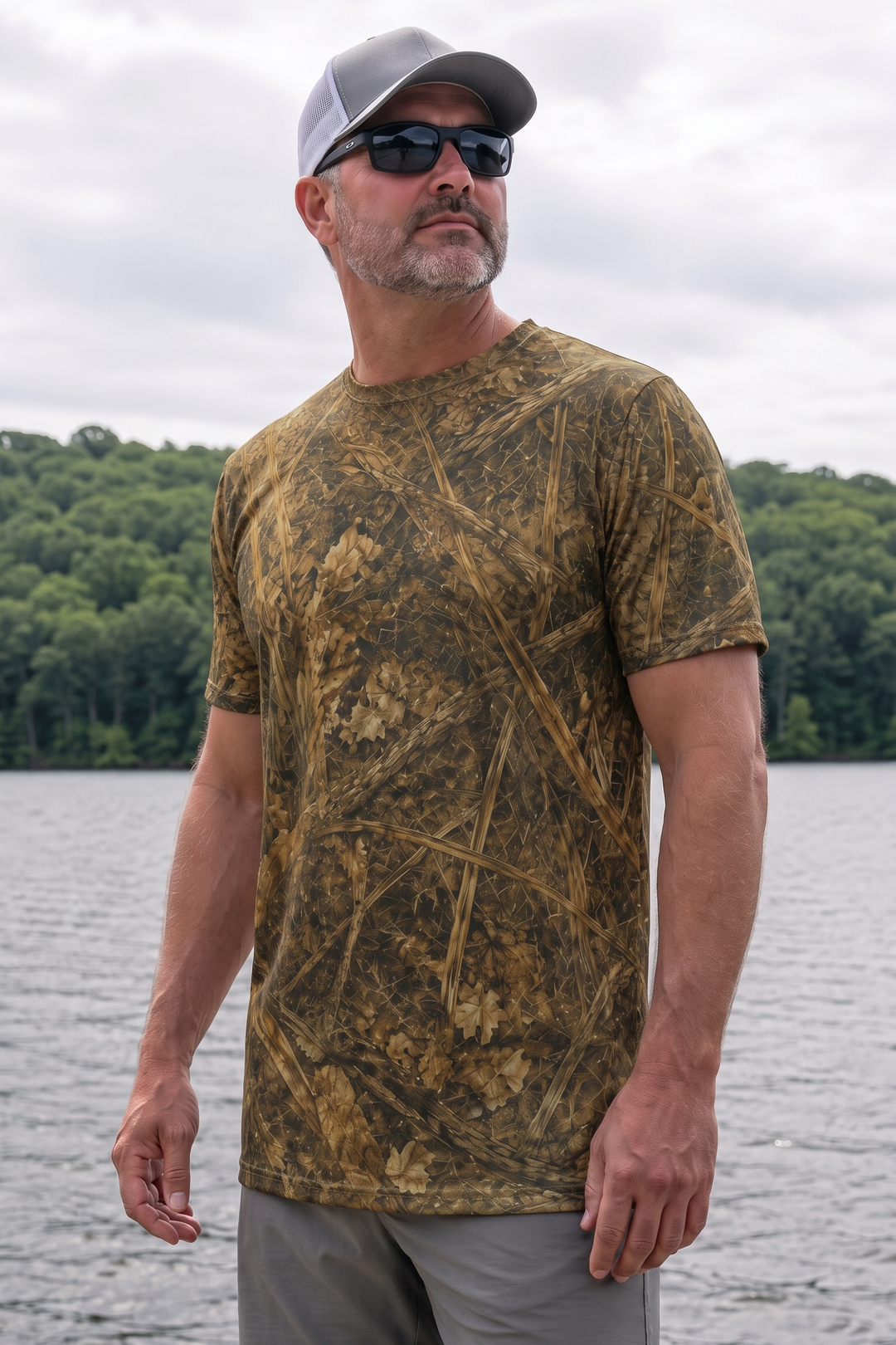 Pro Fishing Short Sleeve - Redfish Copper Tide Edge - AOS74 image 3