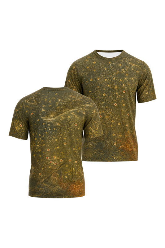 Pro Fishing Short Sleeve - River Brookie Skin - TBT84 two shirts front artwork