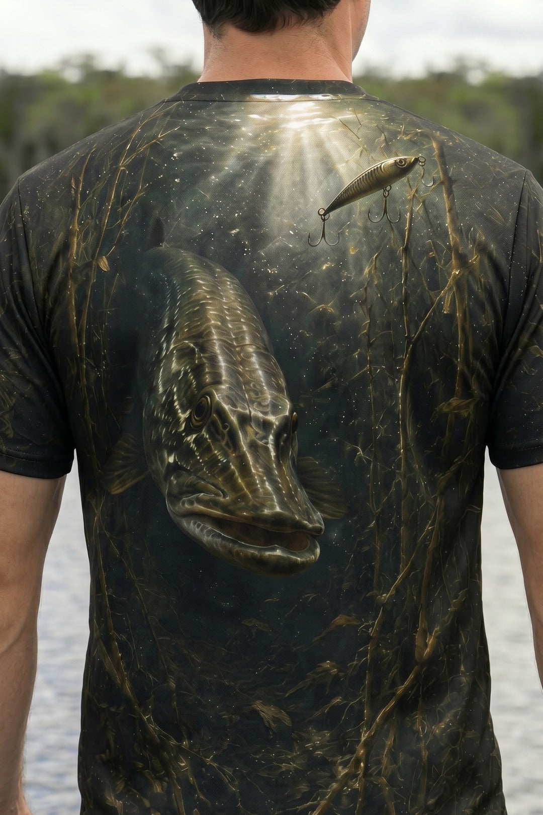 Pro Fishing Short Sleeve - River Pike Lurker - AOF41 lifestyle artwork zoom