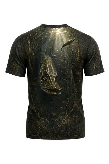 Pro Fishing Short Sleeve - River Pike Lurker - AOF41 mockup artwork side