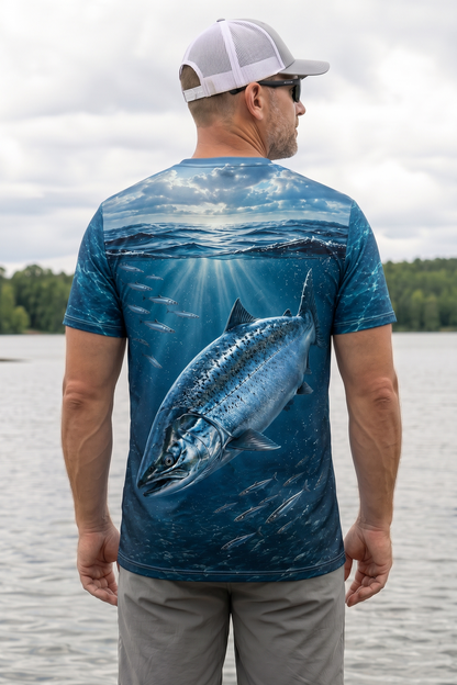 Pro Fishing Short Sleeve - River Salmon Depths - AOS66 image 2