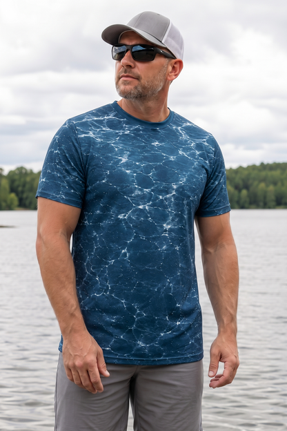 Pro Fishing Short Sleeve - River Salmon Depths - AOS66 image 3